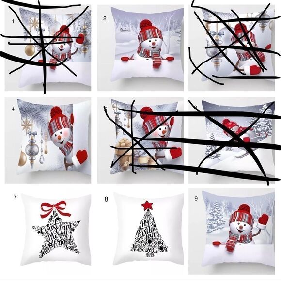 COPY - 🆕 CHRISTMAS SNOWMAN PILLOWS Set of 2 - Picture 7 of 7